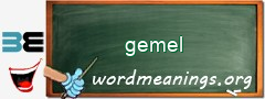 WordMeaning blackboard for gemel